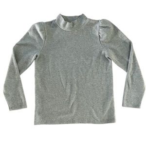 Madewell Women’s Resourced Plush Mock Neck Puff-Sleeve Sweater Size S